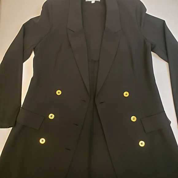 SHARAGANO Black Long Sleeve Double-Breasted Tailored Blazer Dress—NWT—10P - Picture 10 of 16